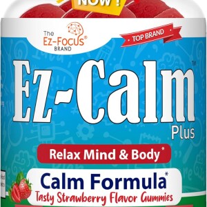 Organic Ashwagandha Gummies for Kids & Teens – Calm & Focus Supplement with Ashwagandha Extract, Natural Calm Gummies