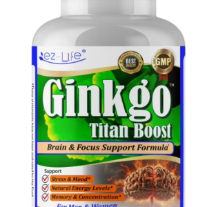Panax Ginseng and Ginkgo Biloba Complex Capsules - Supplement for Men & Women - Supports Memory Focus Energy & Brain